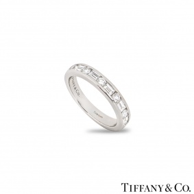 Tiffany & Co. Platinum Diamond Channel Set Wedding Band